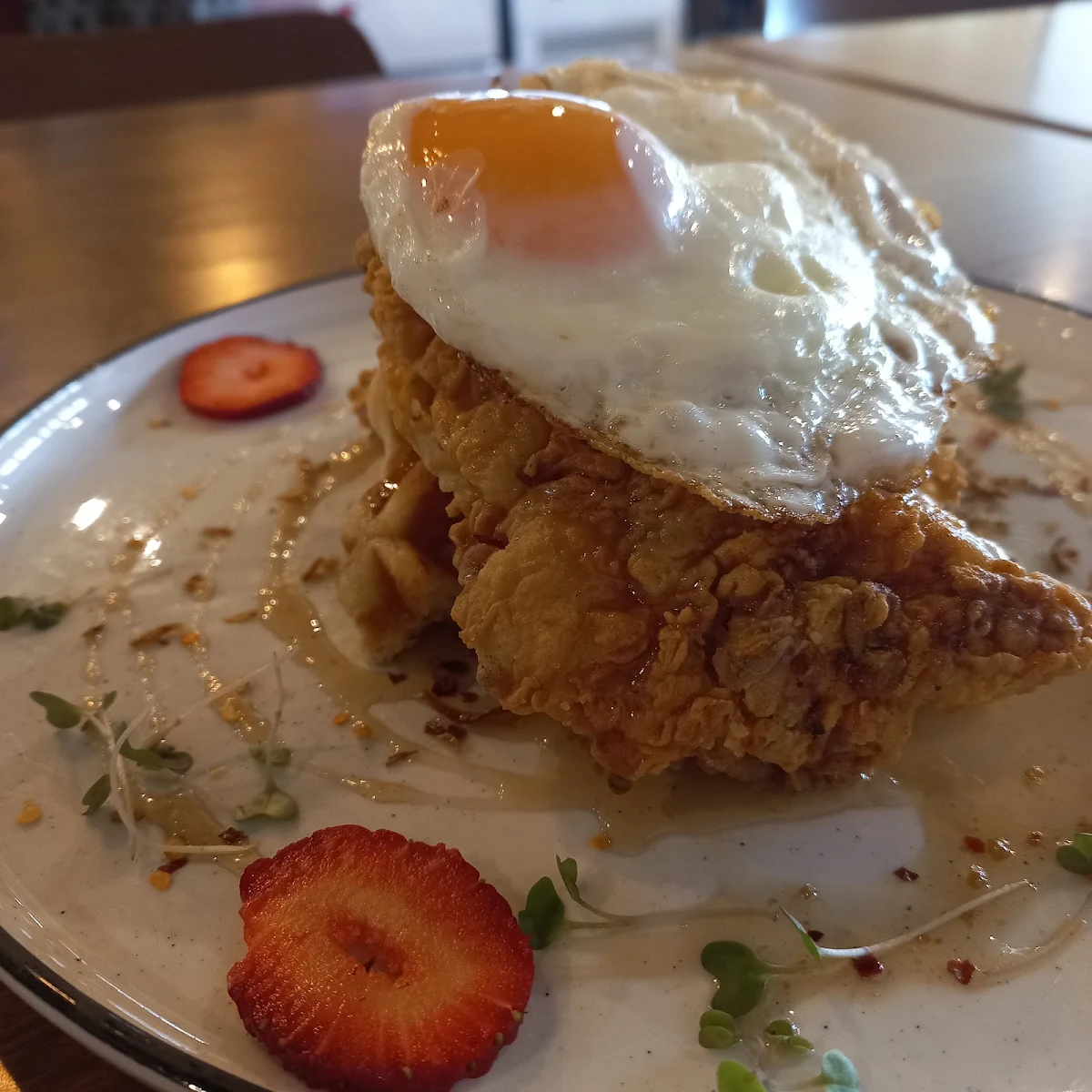 Chicken and Waffles, New Ritual Cafe