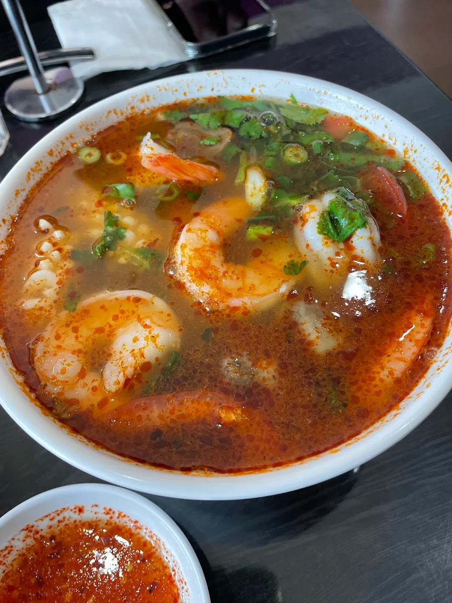 Tom Yum Beef Combination Soup, Lao Village