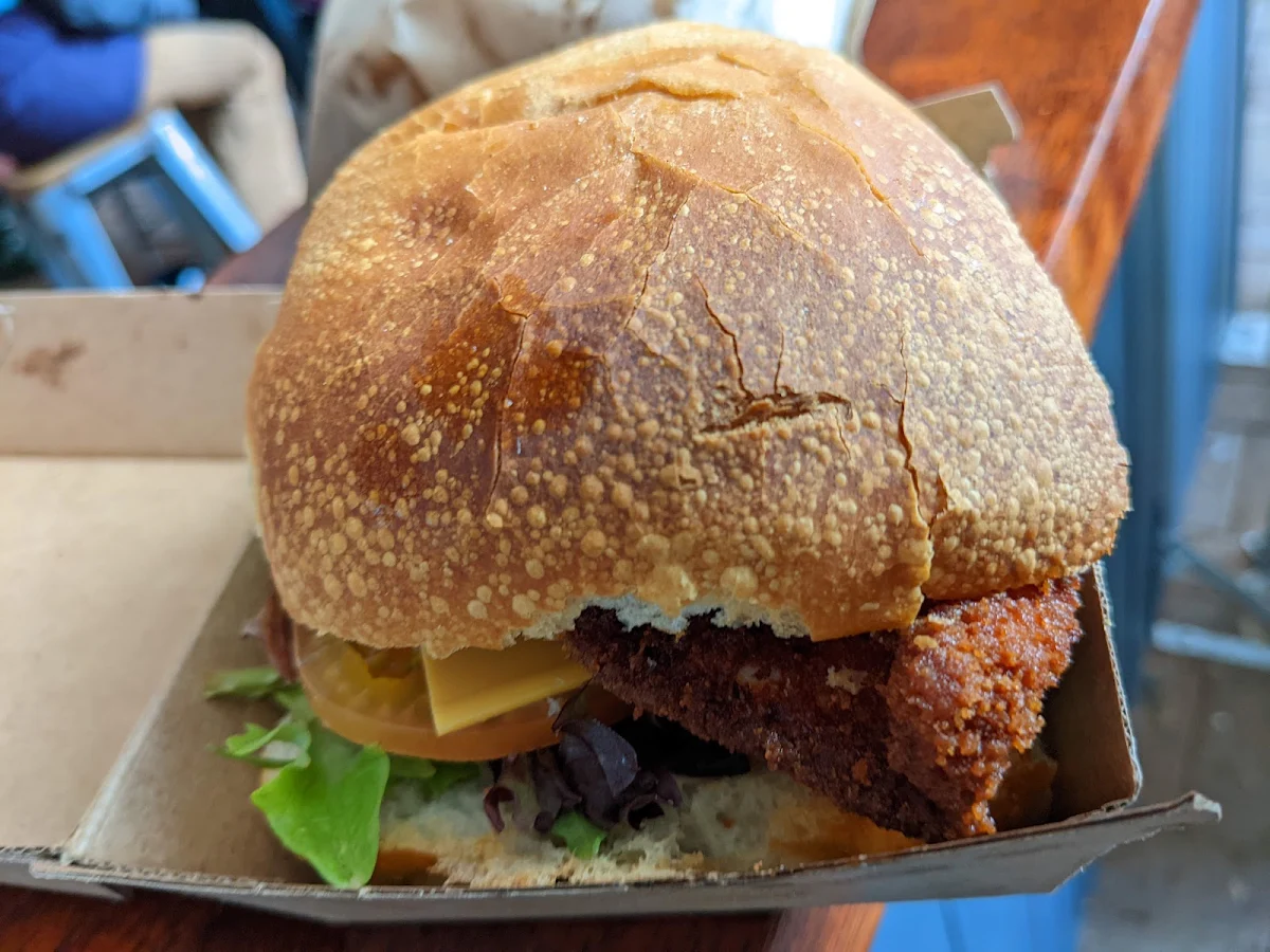 Chicken Schnitzel Burger, Avalanche Cafe