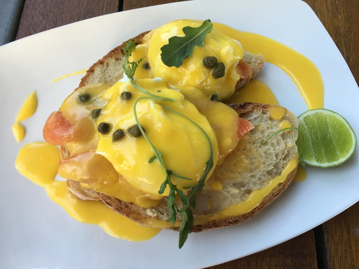 Eggs Benedict and Salmon, Wharf ONE Cafe