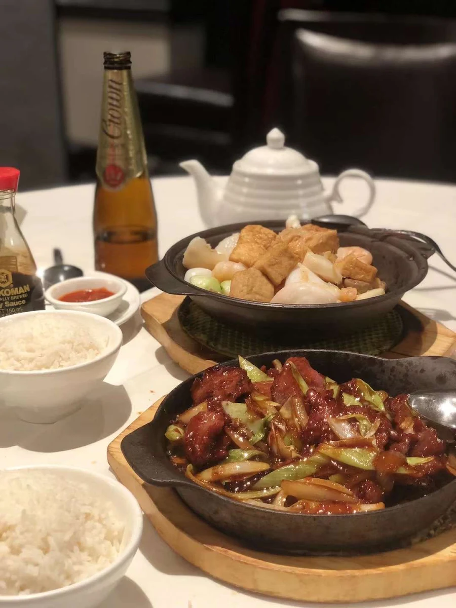 Mongolian Lamb Served in Hot Iron Plate
