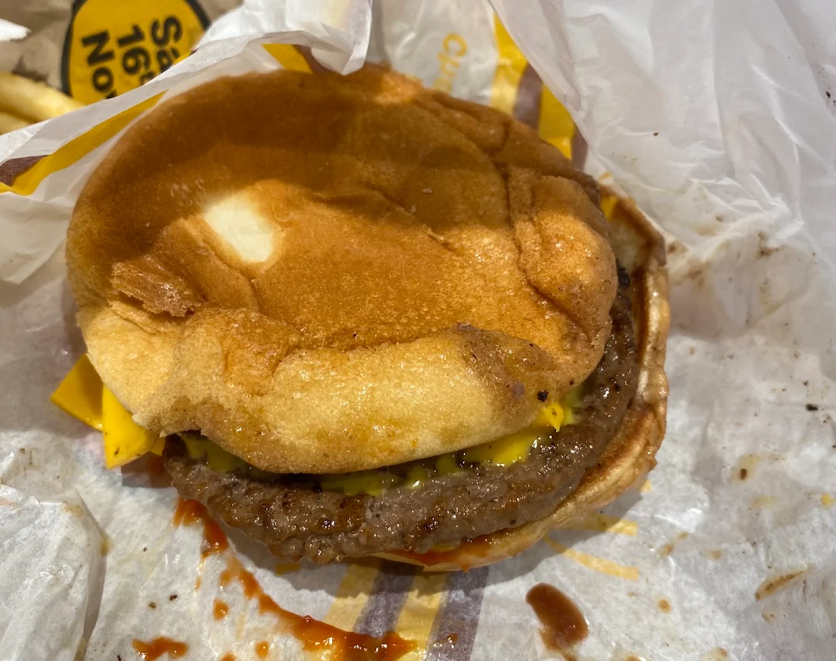 Squashed Double Cheeseburger, McDonald's Tea Tree Food Court