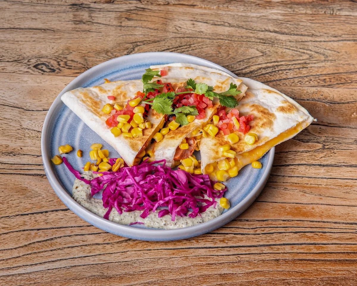 Available All Day Veggie Quesadilla Stack VG DF