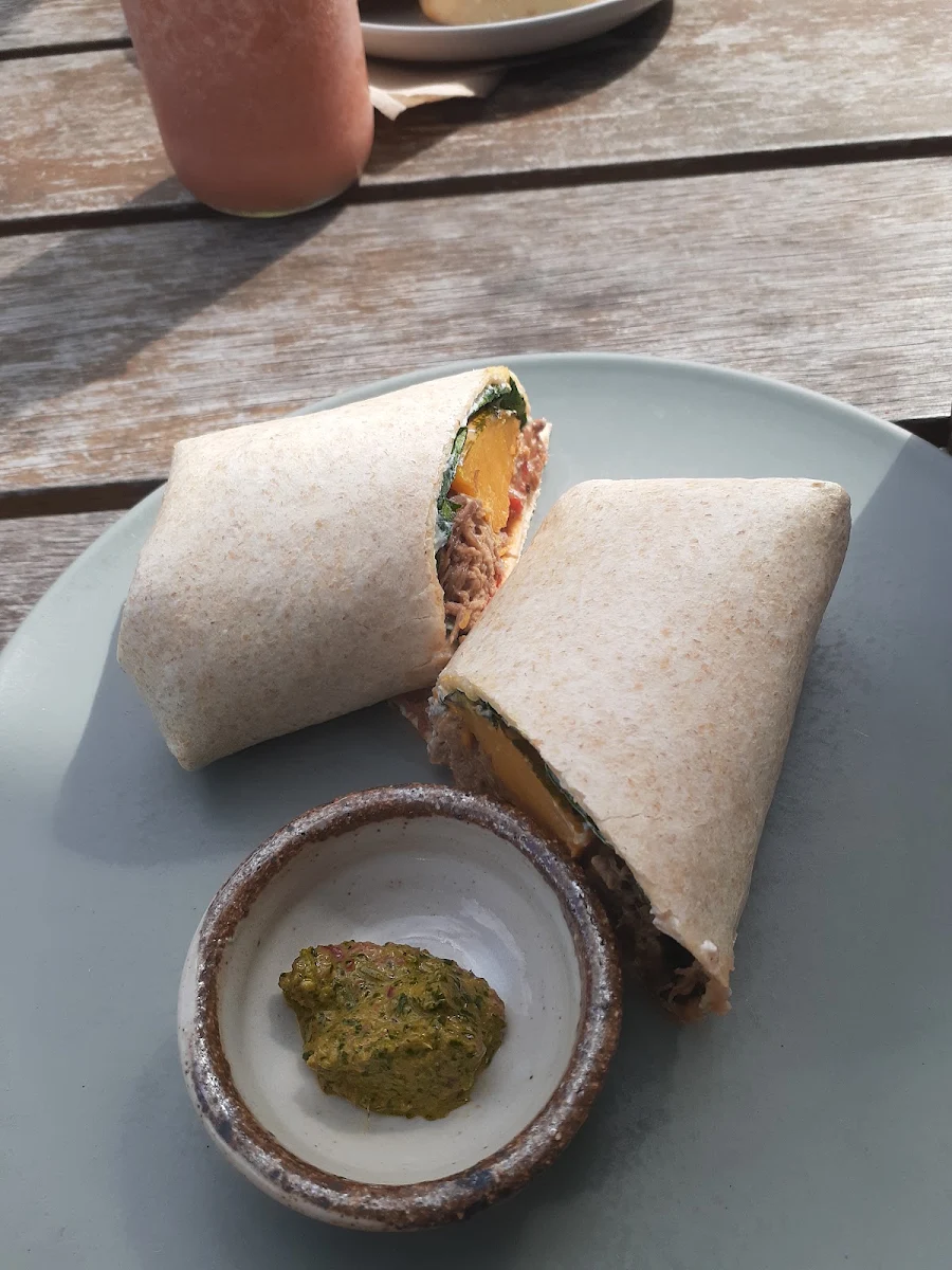 Pulled Beef Wrap, Driftwood Wholefood Café