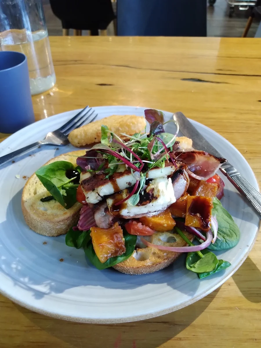 Halloumi Stack, Degani Cafe Loganholme