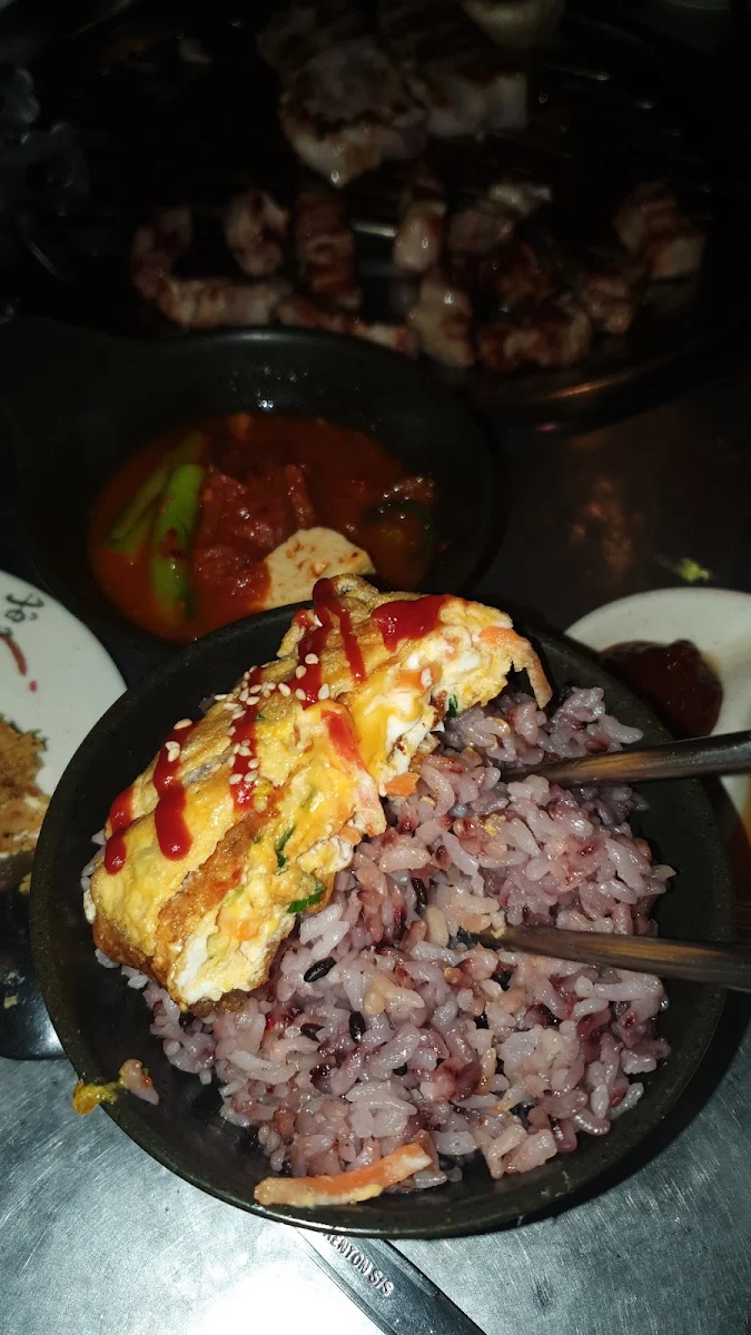 Rice with Egg Roll
