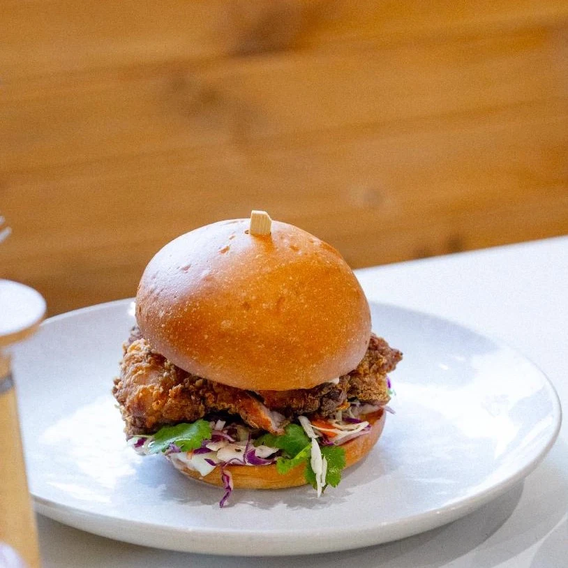 Karaage Chicken Burger and Fries