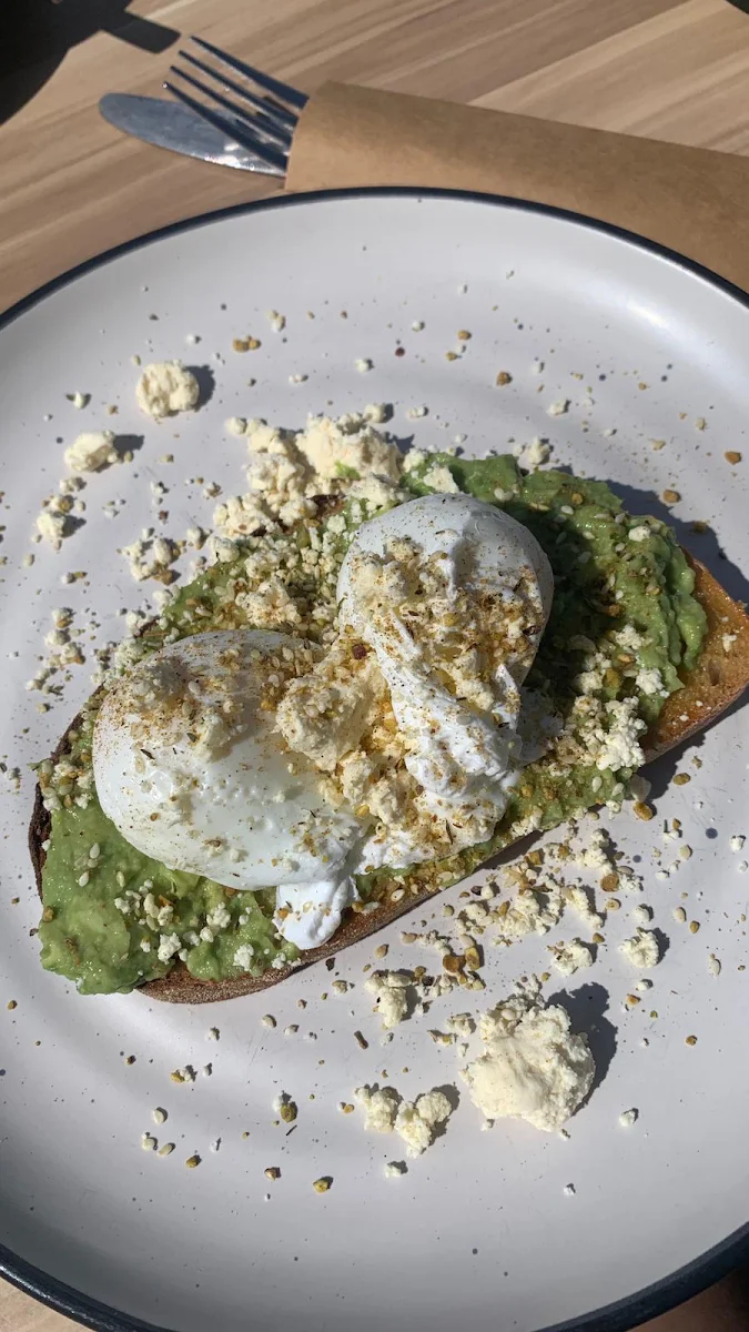 Avocado Smashed Avocado, Salty Groms Cafe