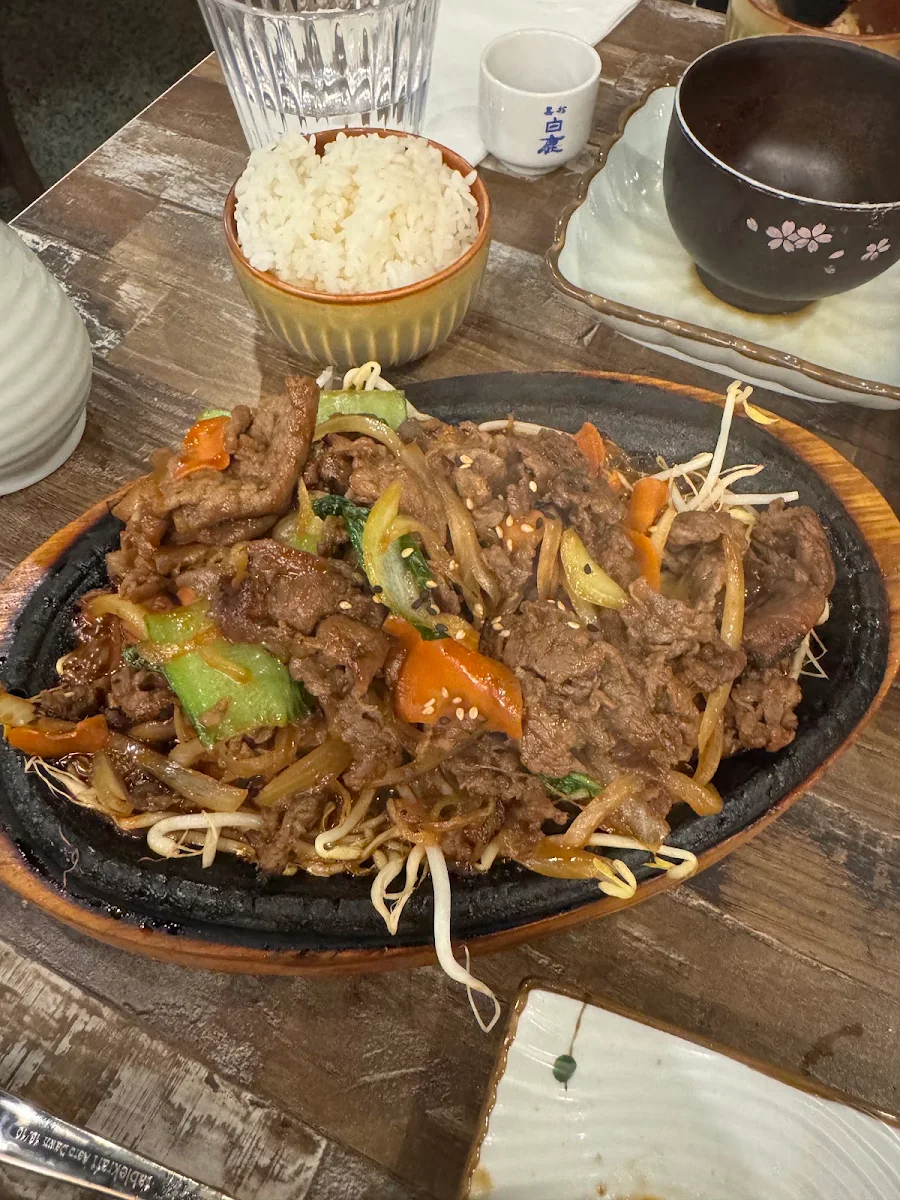 Sizzling Beef, Inakaya Japanese restaurant