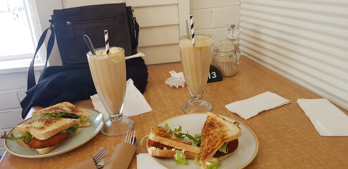 Chicken Schnitzel Sandwich & Iced Coffee