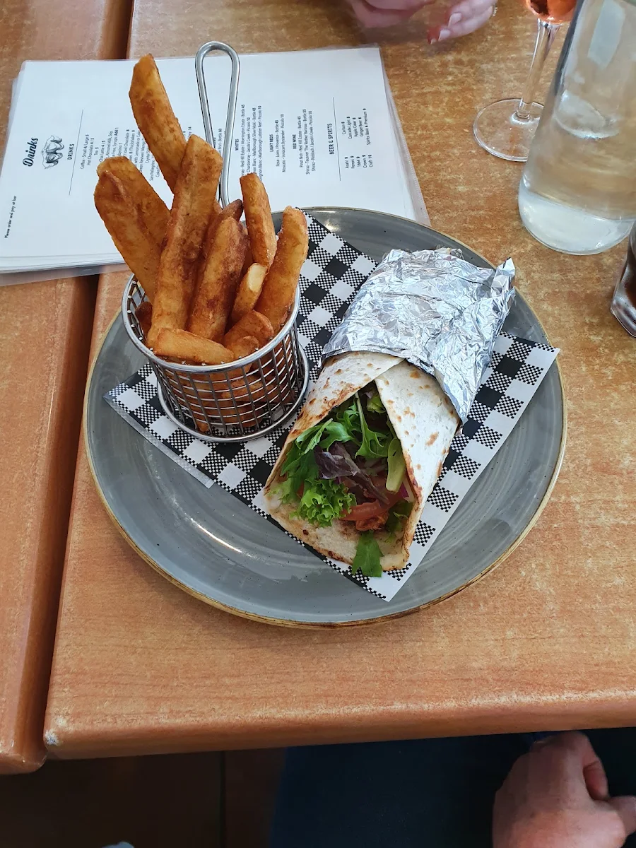 Chicken Wrap and Chips