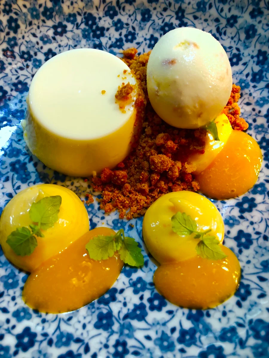 Kaffir Lime & Coconut Panna Cotta with Shaved
