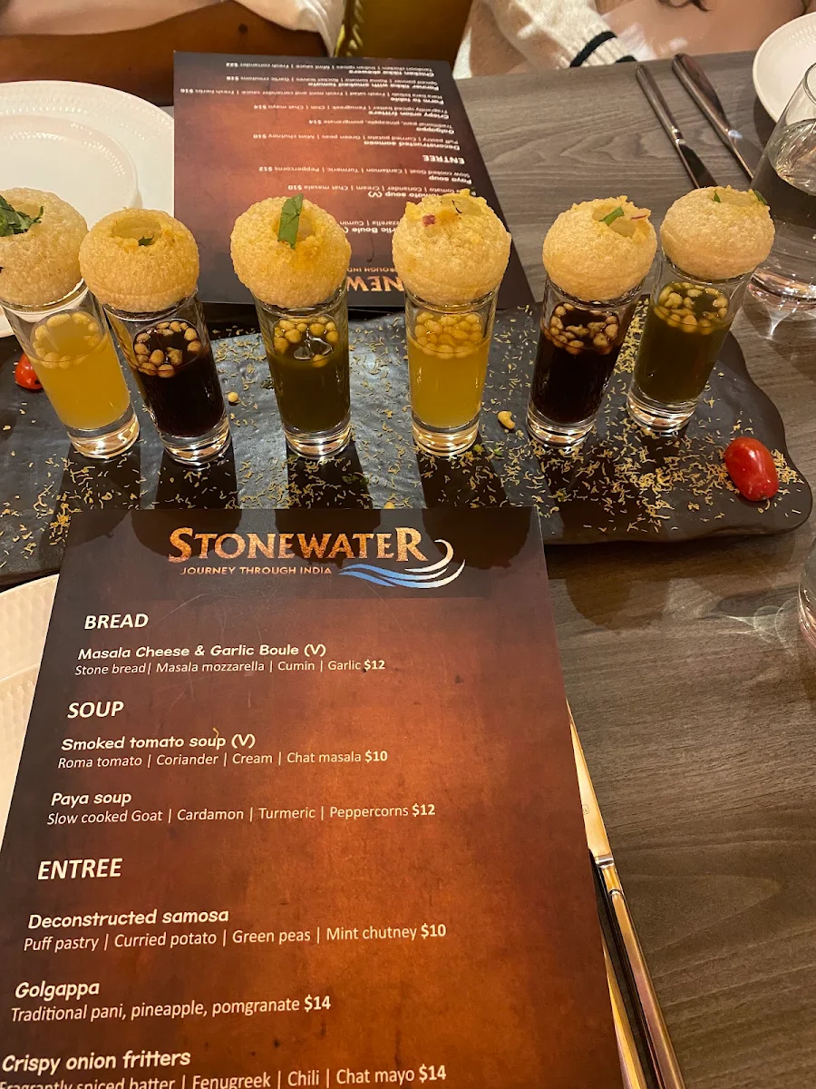 Golgappa, Stonewater Indian Restaurant