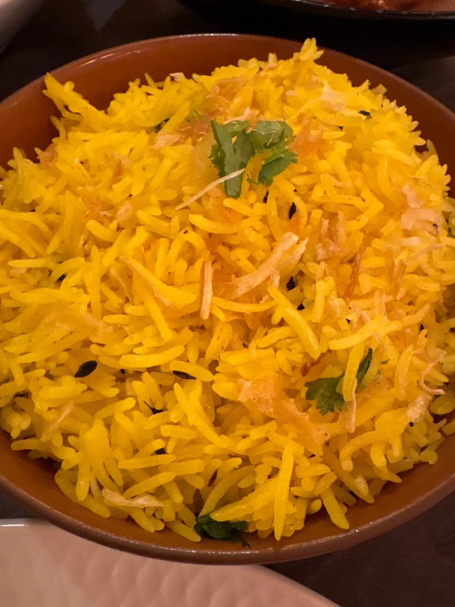 Saffron Rice, Stonewater Indian Restaurant