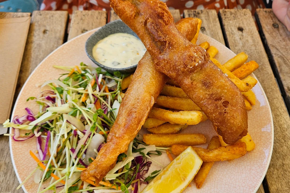 Fish and Chips, Coffee Cat On Kings Beach