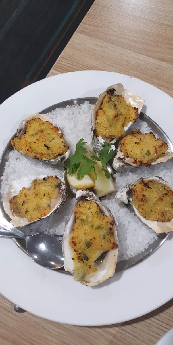 Crusted Garlic Oysters
