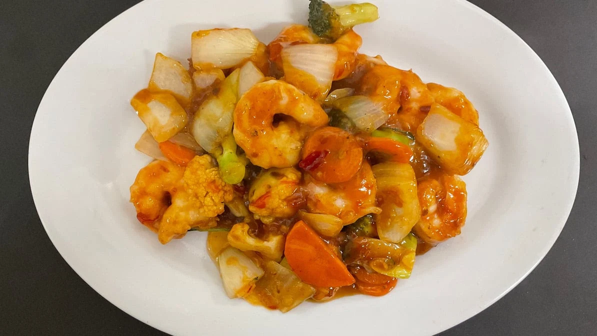 Prawn with Vegetable, Jade Pavillion Chinese Restaurant