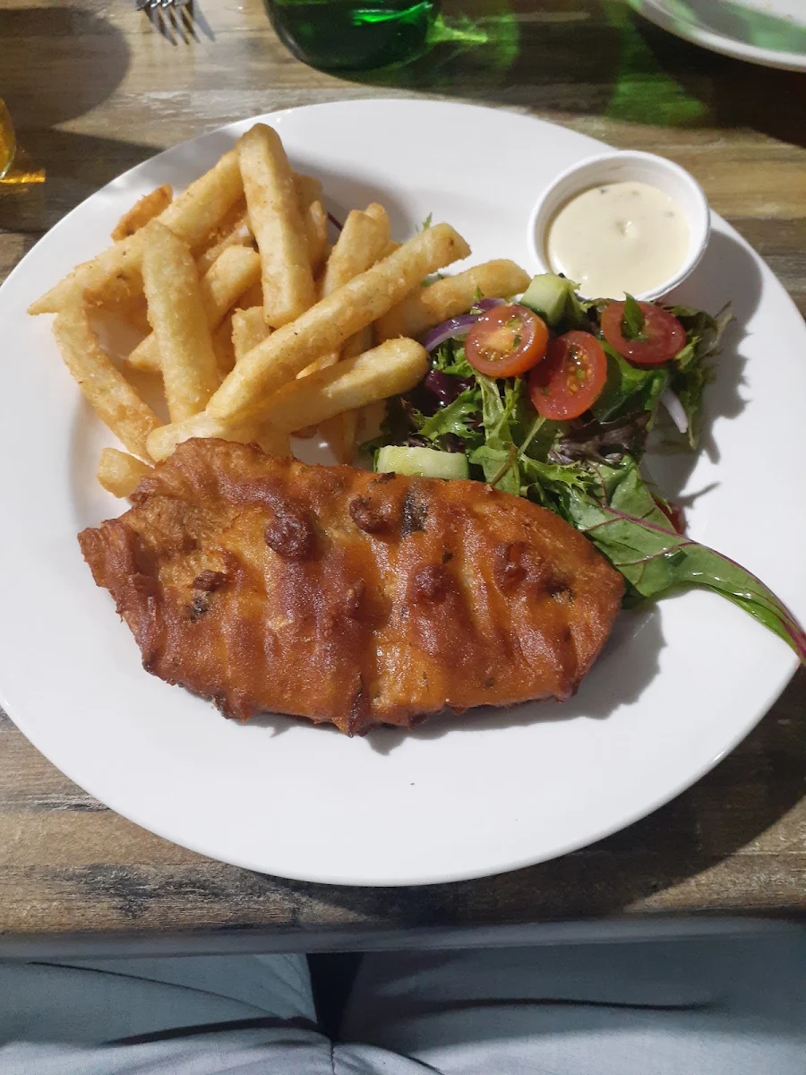Battered Noki with Chips, The Deck on Parkyn