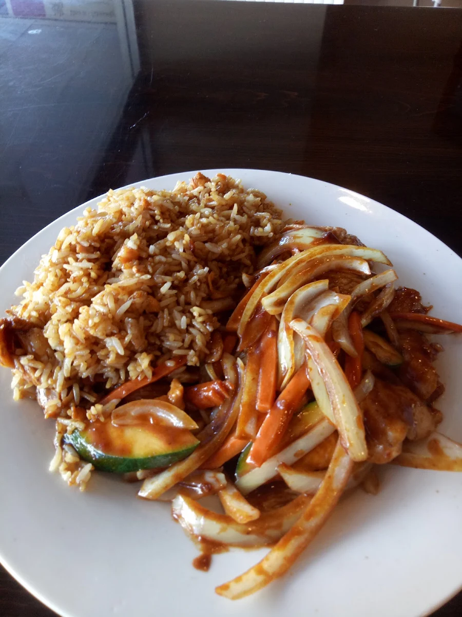 Chicken Chow Mein with Fried Rice