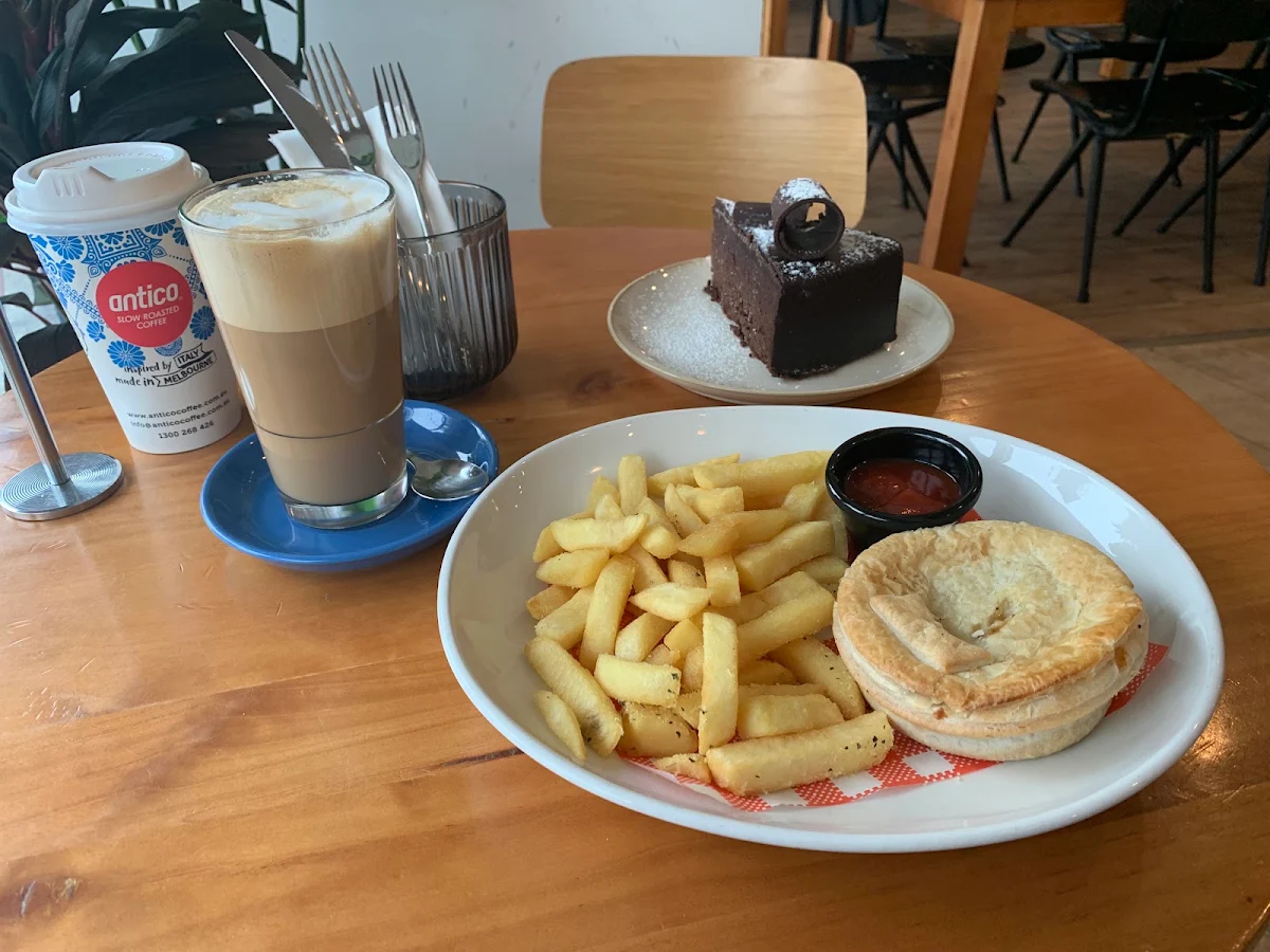 Beef Pie and Chips, By The Bay Cafe & Bar