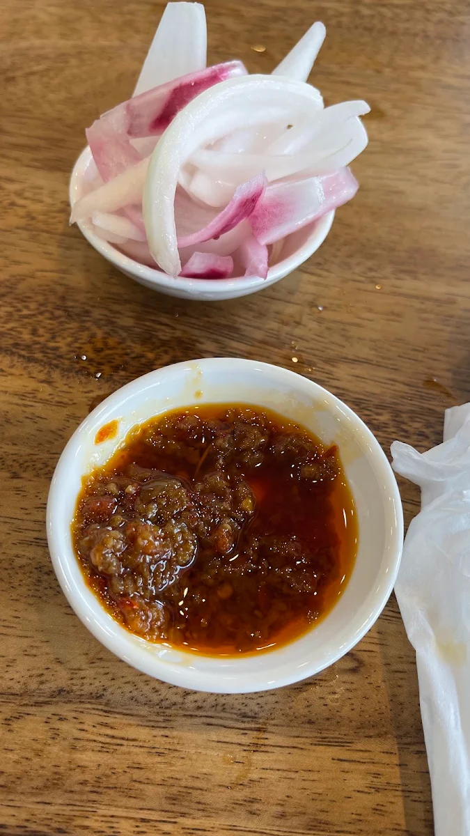 Pickled Onions and Chilli Paste