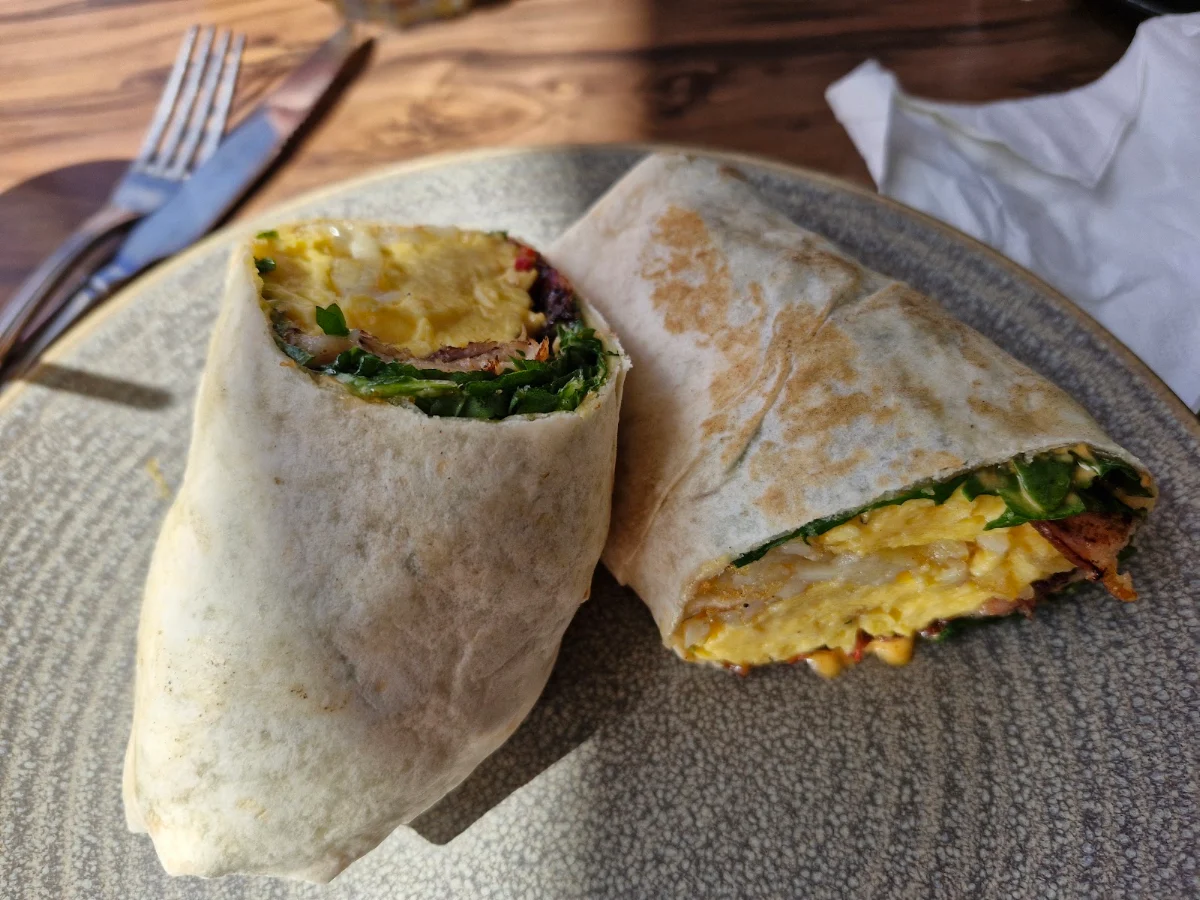 Brekky Wrap, Pitstop Cafe.