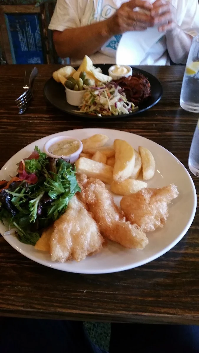 Beer Battered Fish and Chips, The Woodlands Hotel