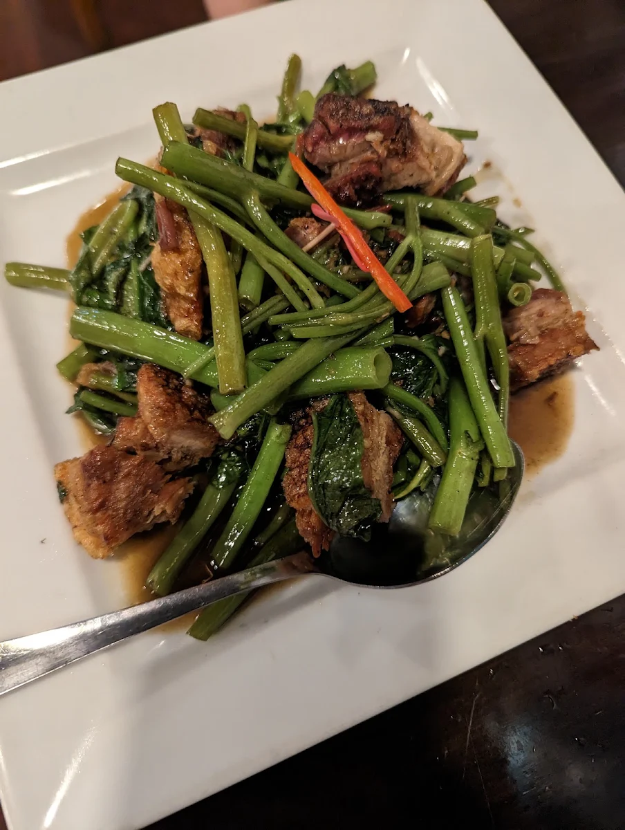 Morning Glory & Crispy Pork Belly