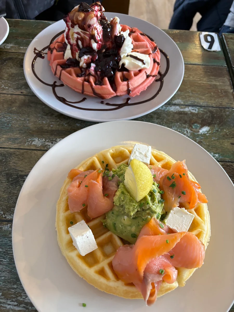 Smoked Salmon Waffle
