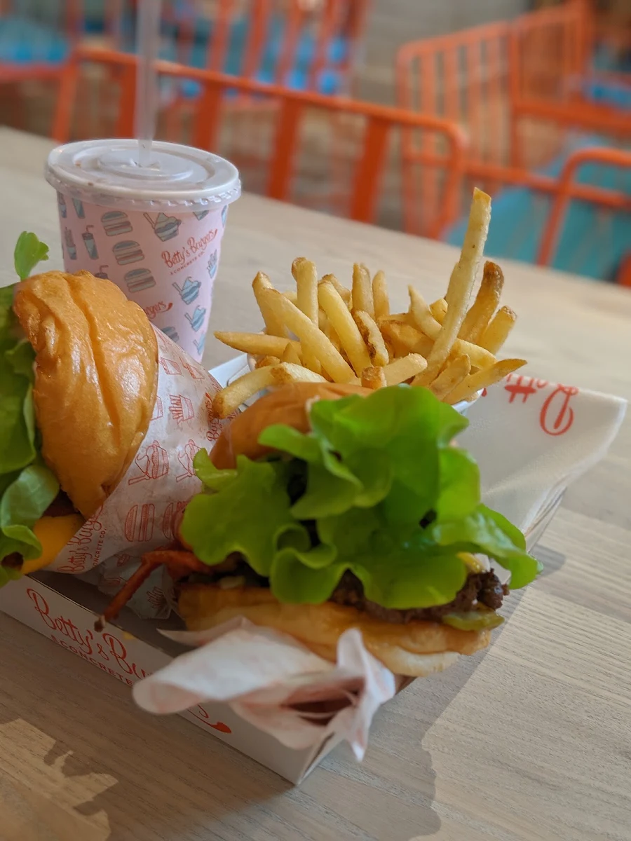 Veggie Burger and Fries
