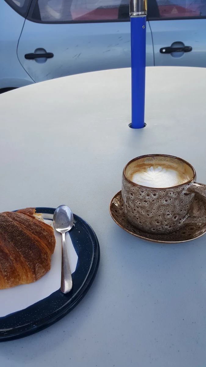 Flat White and Croissant