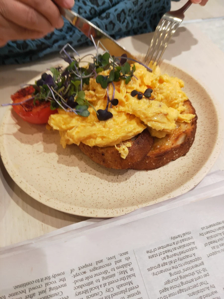 Scrambled Egg on Sourdough Toast