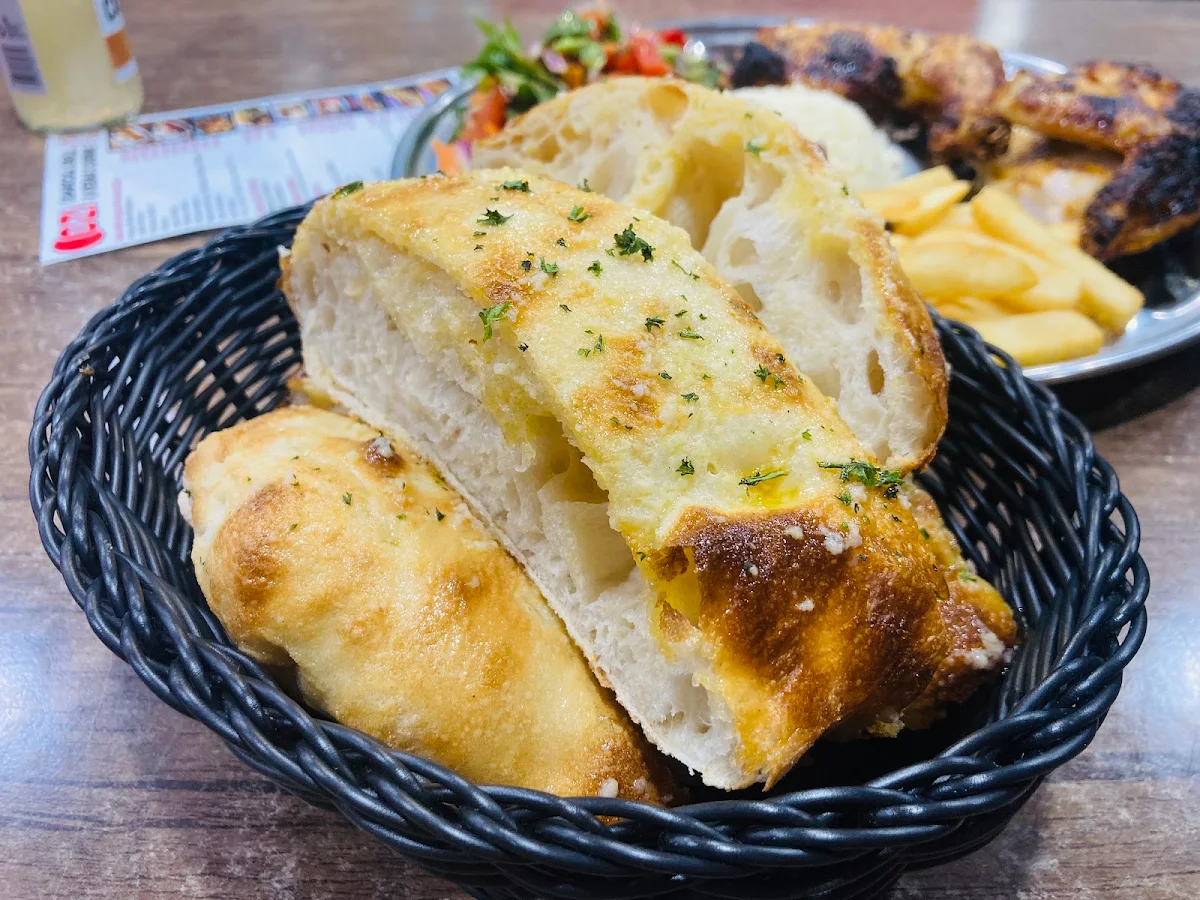 Garlic Bread, Ozi Charcoal Grill and Kebab Cuisine