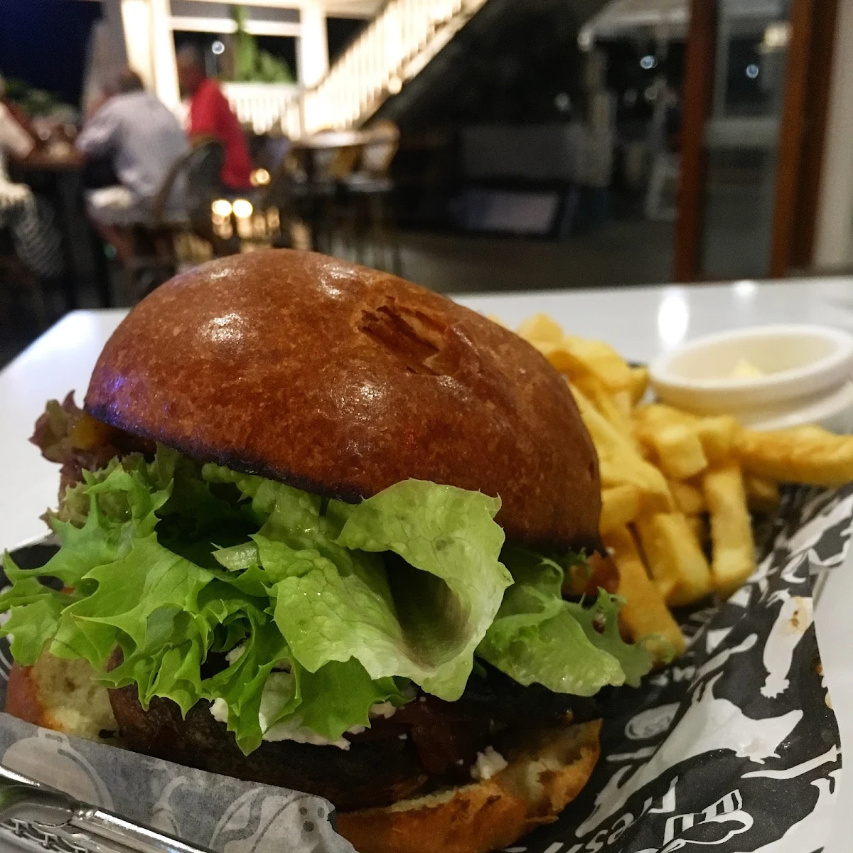 Mushroom Burger, Hemingway's Brewery FNQ