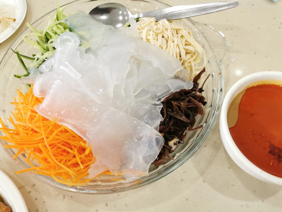 Rainbow Mung Clear Noodles with Sesame Sauce
