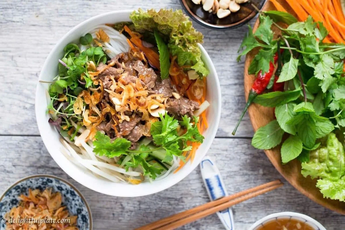 Nam Bo Stir Fried Beef Vermicelli Bún Bò Nam Bộ