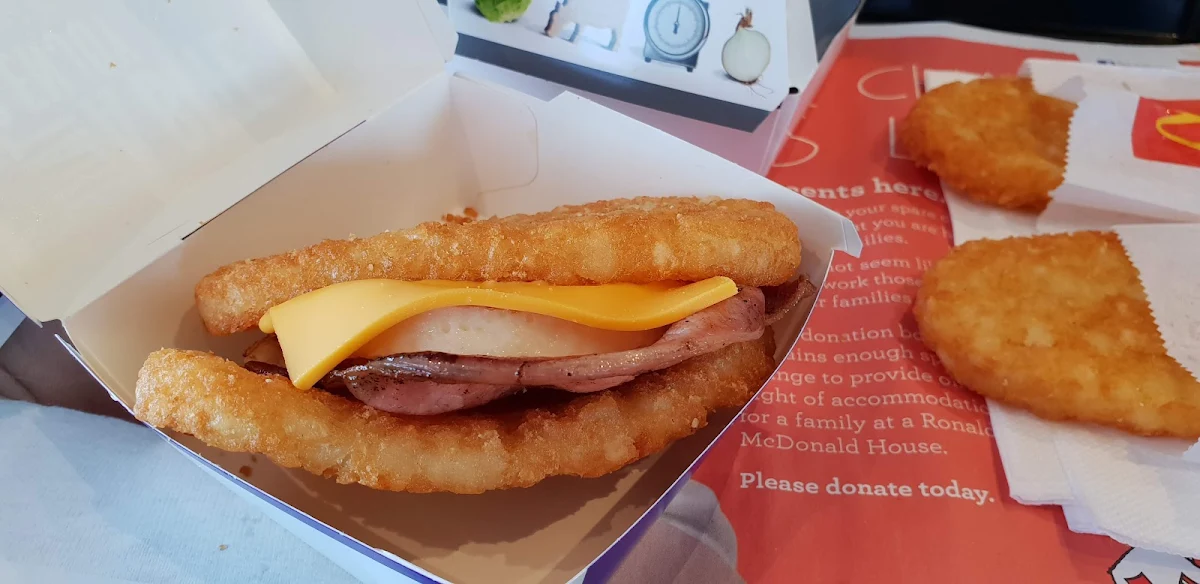 Bacon and Egg Hash Brown Sandwich