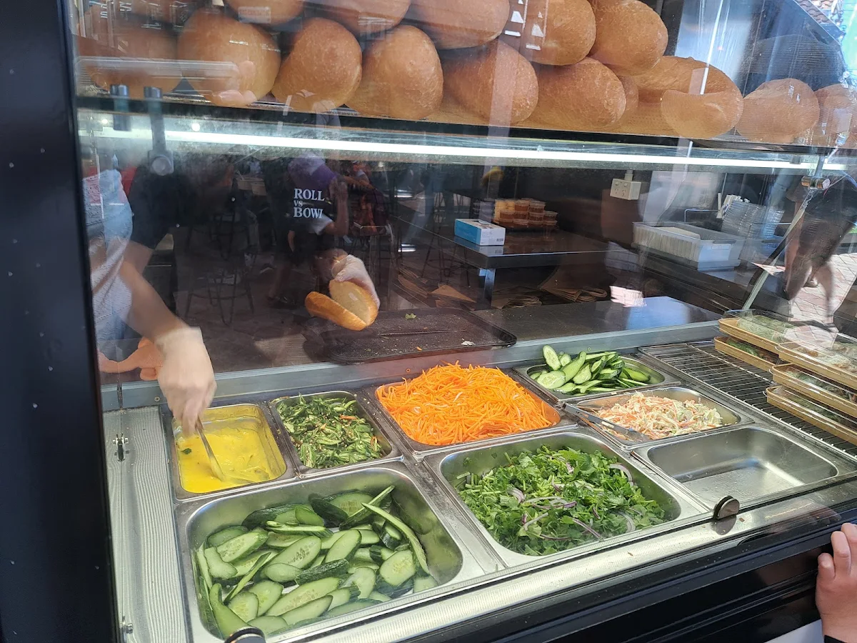 Fresh Baked Rolls and Fresh Salad Toppings