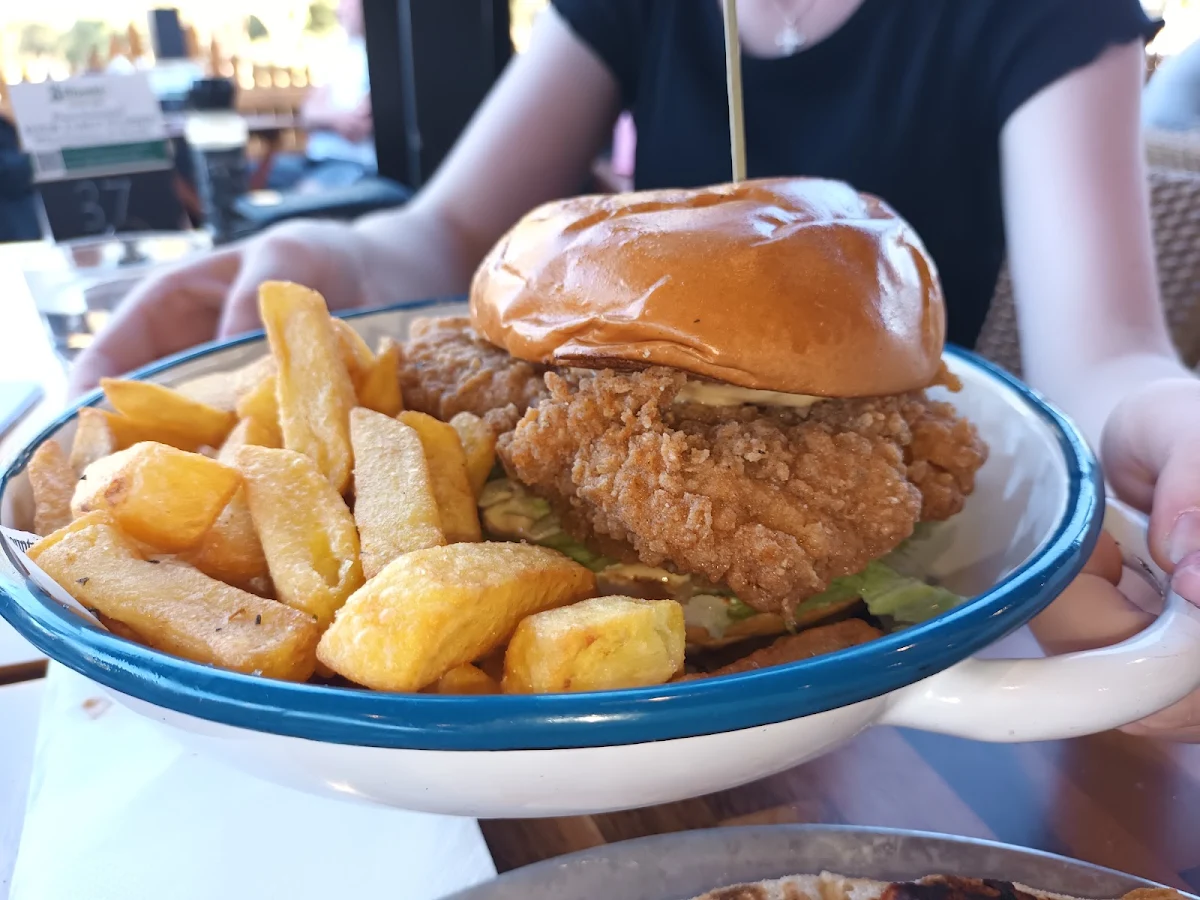 Chicken Burger, Jackadders Restaurant