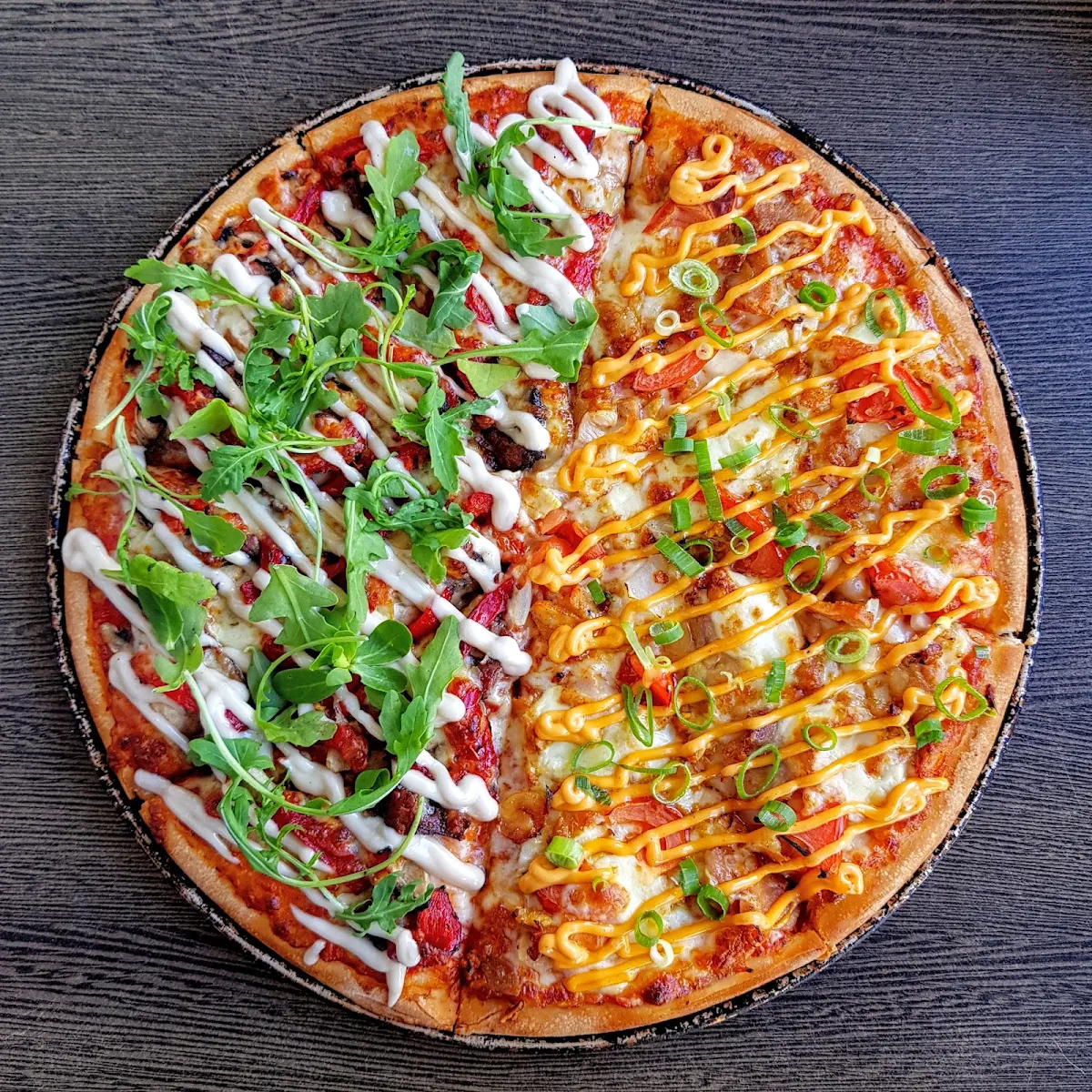 Angus Beef and Peri Peri Chicken Pizza