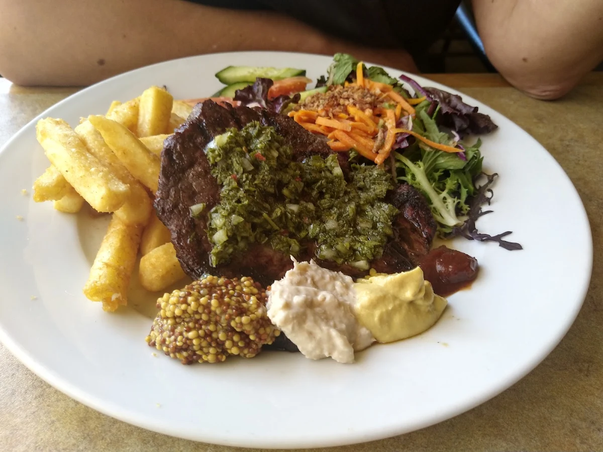 Chargrilled 300g Rangers Valley Rump Steak with Chimmichurri