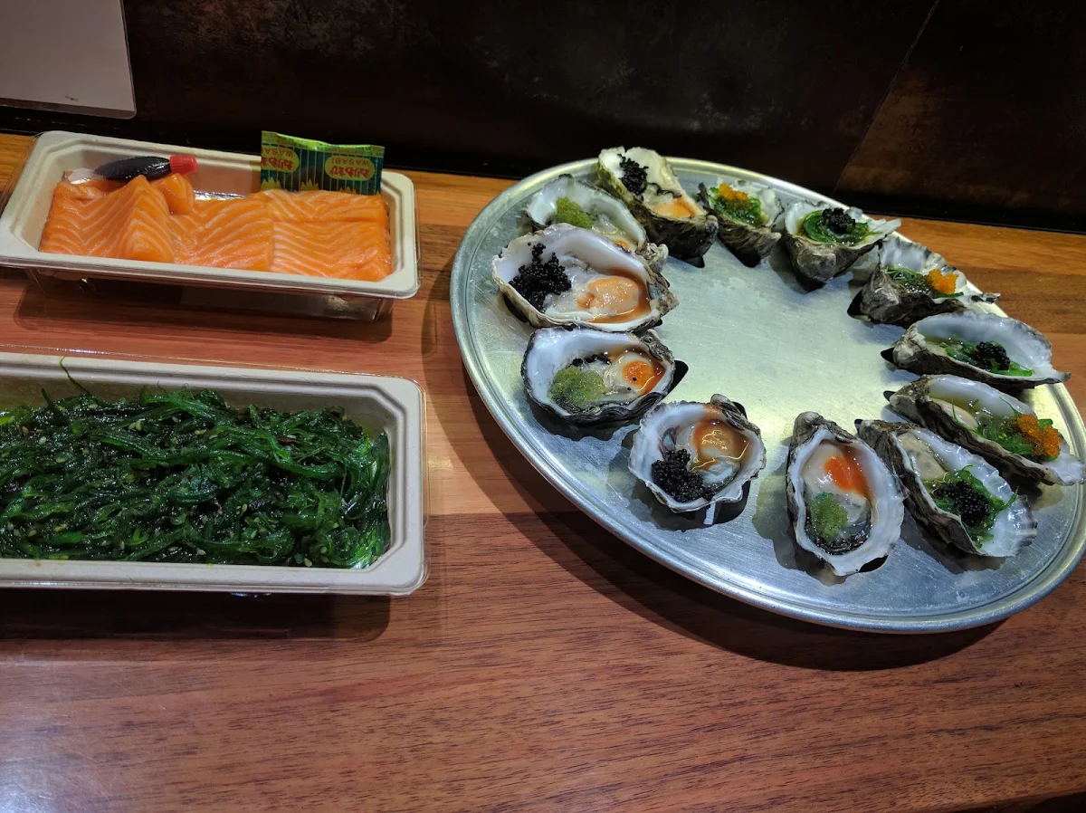 Salmon Sashimi and Seaweed Salad