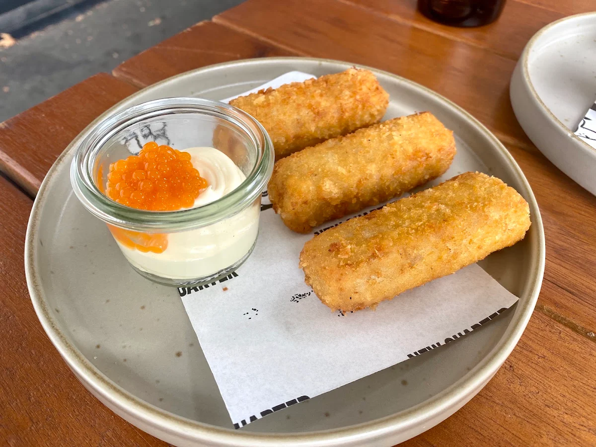 Crumbed Chicken Croquette Nuoc Mam Caviar