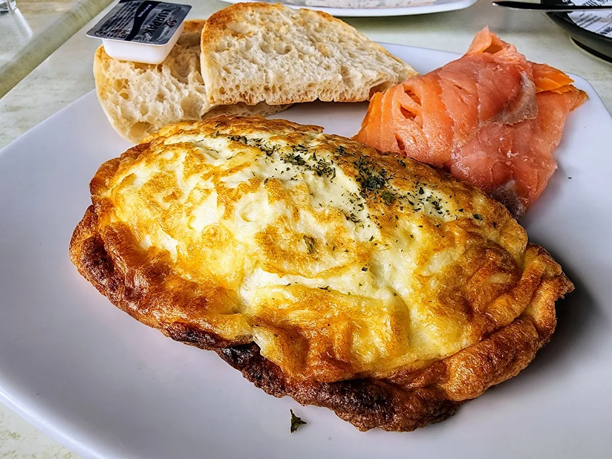 Vegetarian Omelette with Smoked Salmon