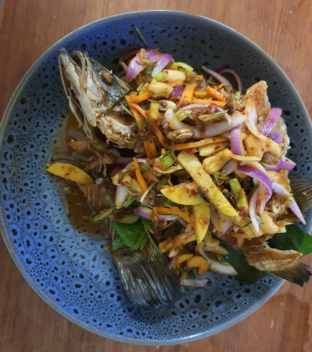 in2thai Crispy Whole Barramundi & Salad