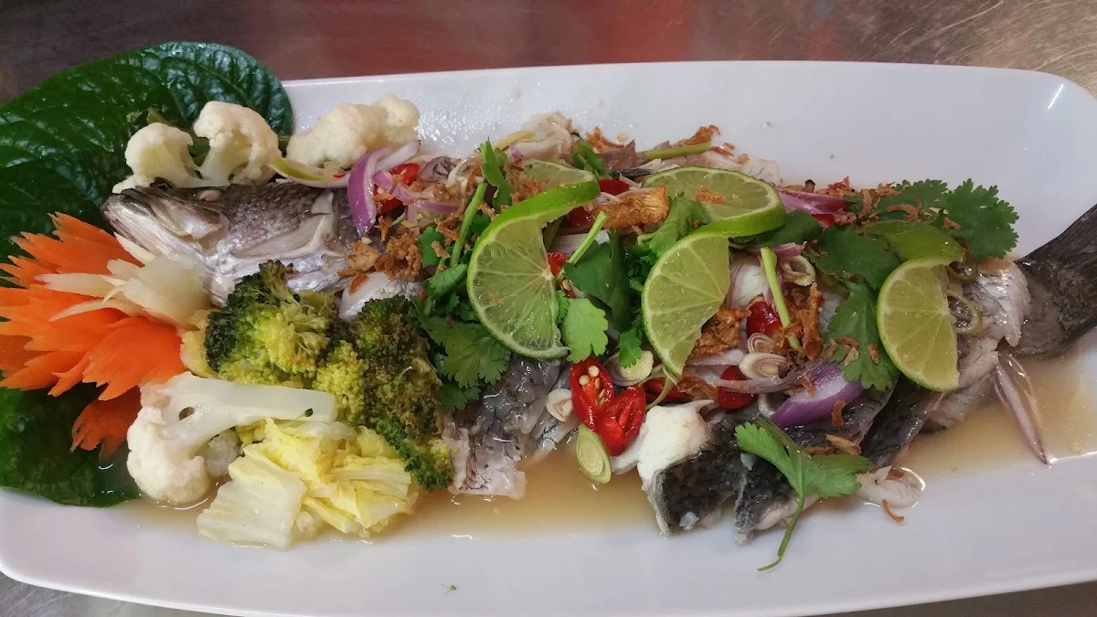 Steamed Barramundi with a Tangy Lime Sauce