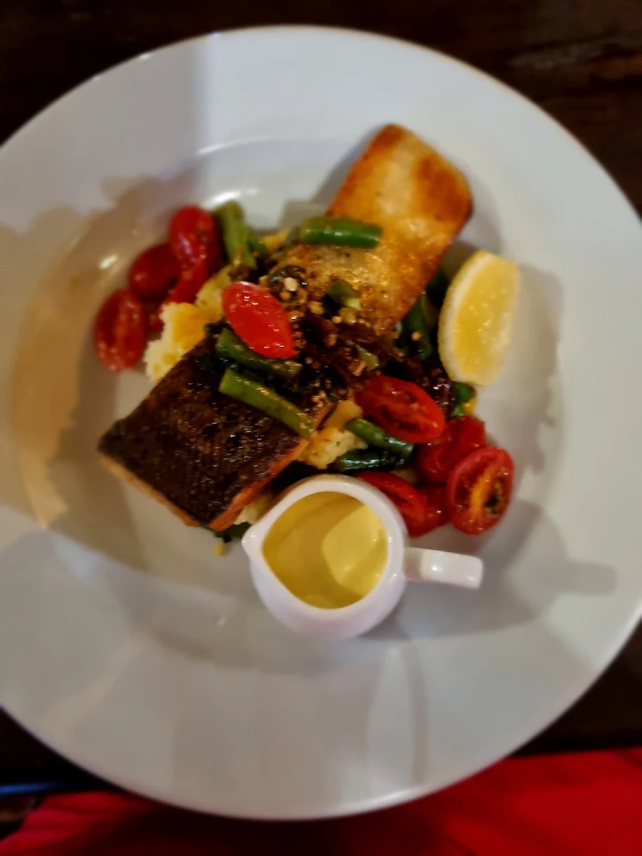 Salmon Main Course, Stringybark Cottage Winery & Restaurant