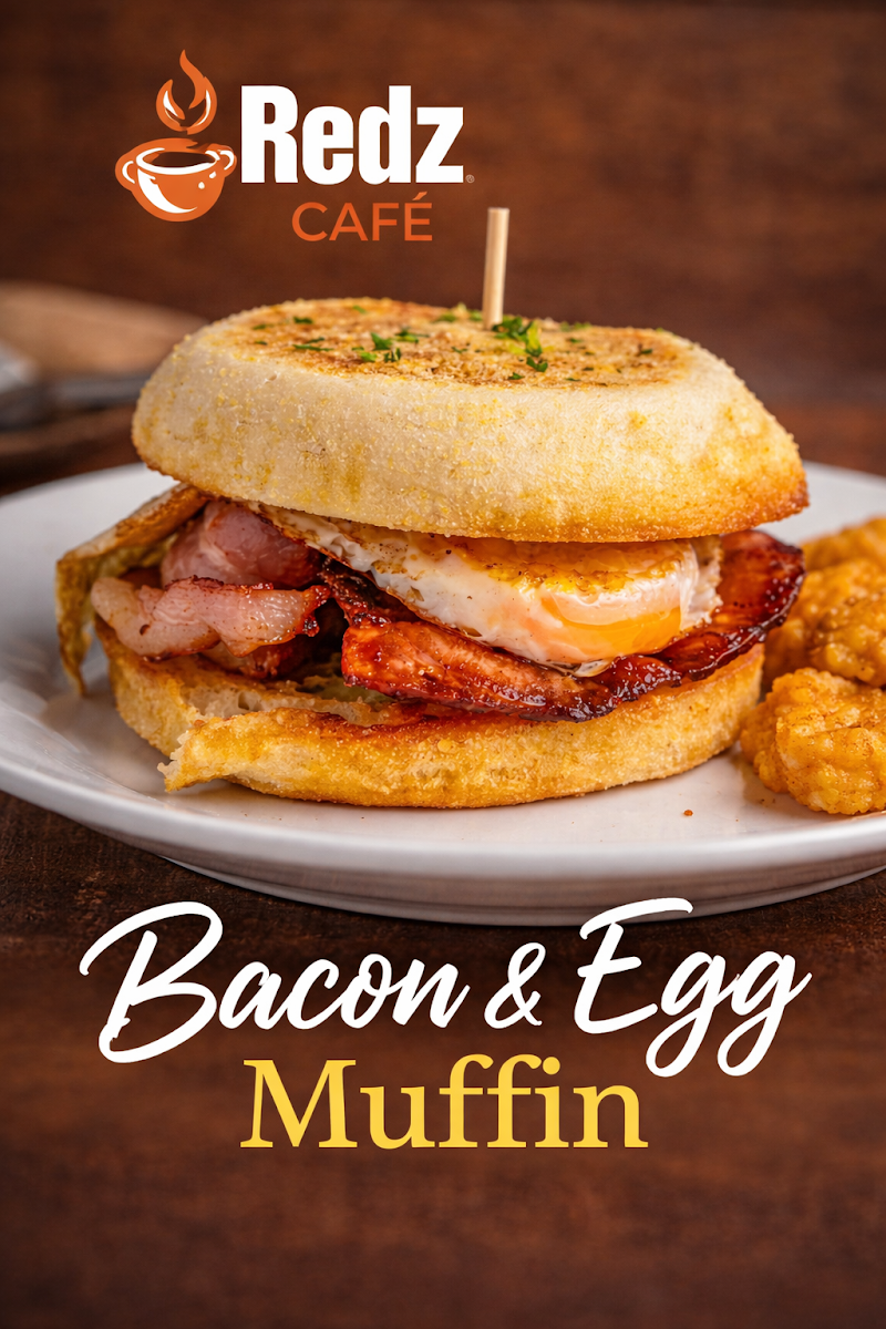 Bacon and Egg Muffin, Redz Café