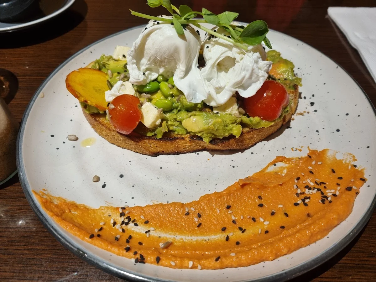 Smashed Avocado on Sour Dough