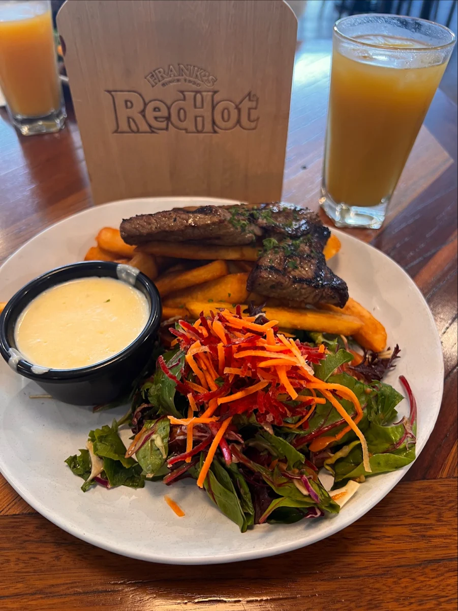 Rump Steak with Chips & Salad